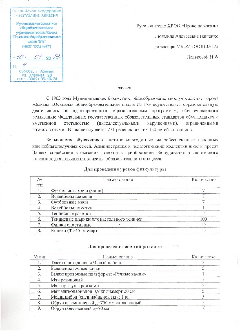 Как правильно оформить заявку на приобретение товара образец